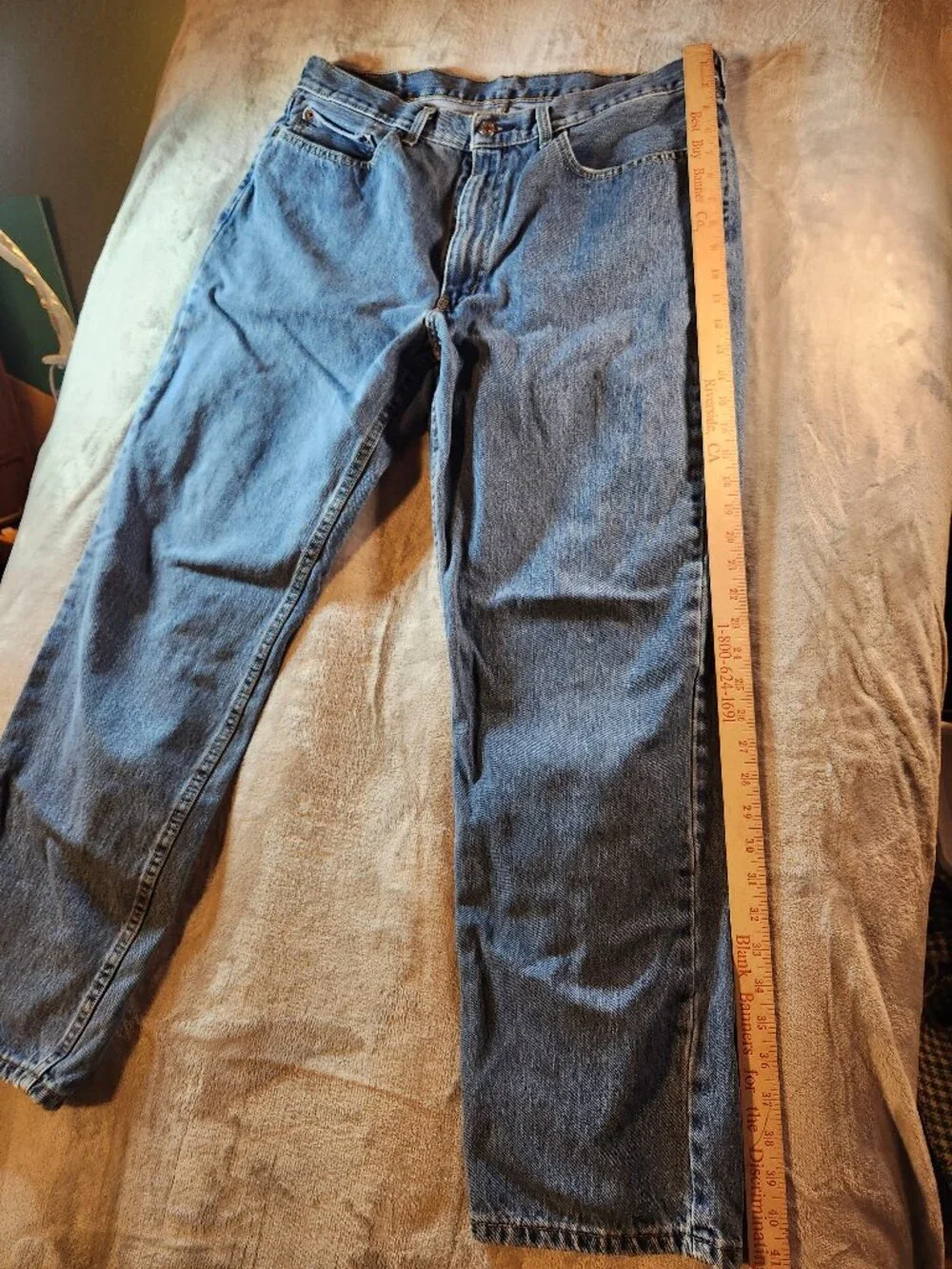 Levis 505 Regular Fit Jeans, Size 36 x 32 - Blue